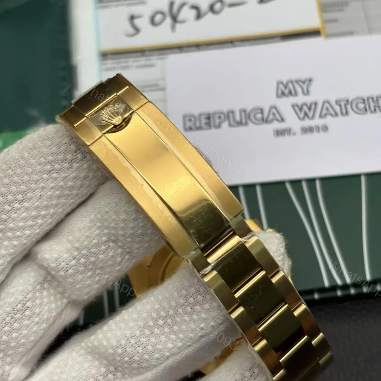View 9 of Replica Rolex Submariner Gold/Black