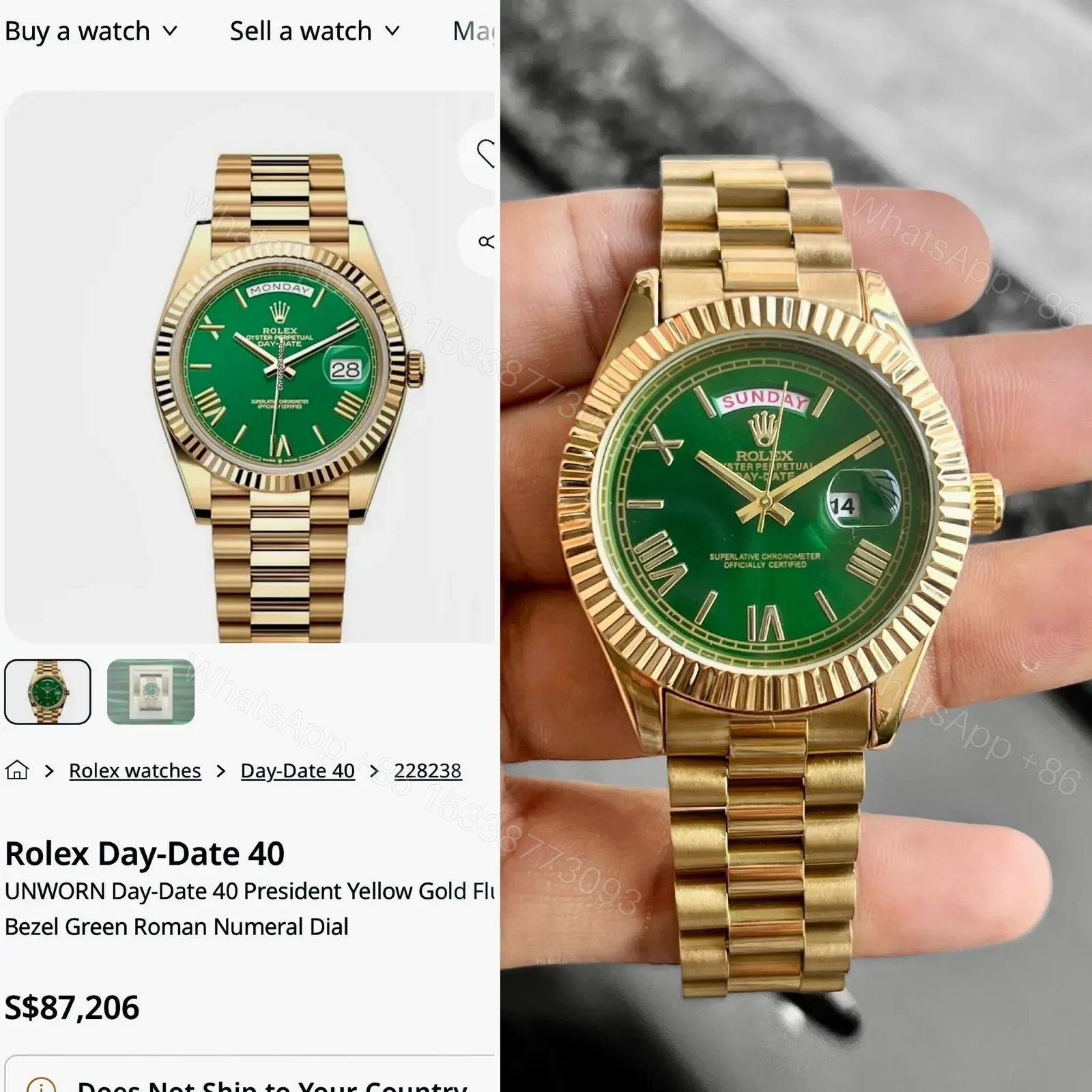 View 2 of Rolex ModelNew Modal Quality7a GenderMen’s BandGolden Metal belt