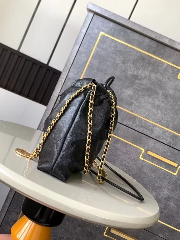 View 2 of Chic Lux Leather Drawstring Bag â€“ Premium, Versatile Accessory