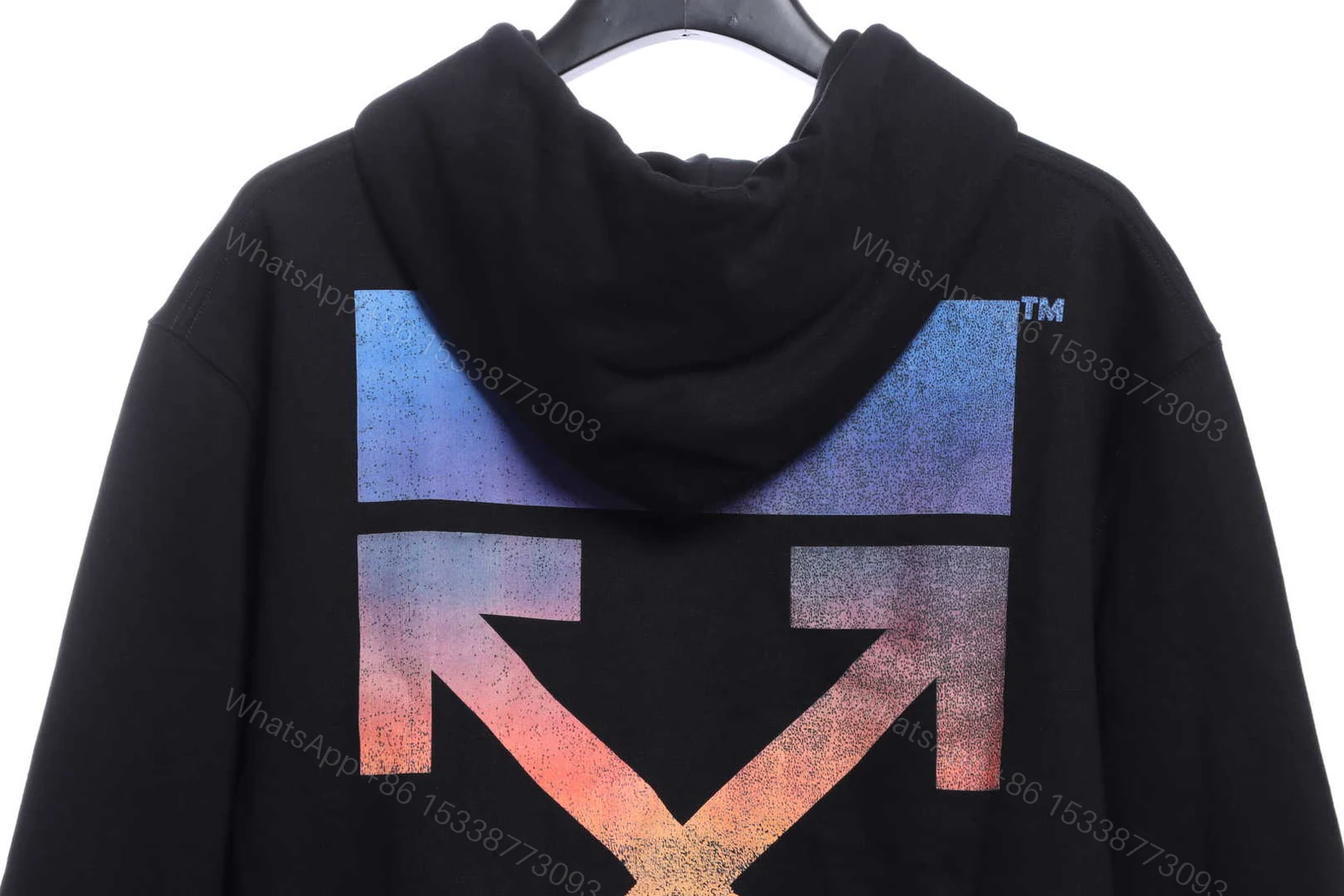 View 2 of Off-White Purple Gradient Colorful Hoodie