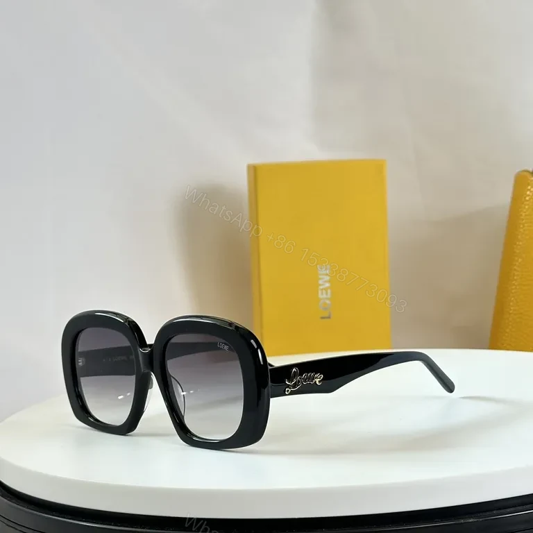 View 3 of Loewe-Inspired Blush Acetate Oversized Square Sunglasses