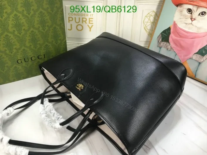 View 4 of Gucci Black Ophidia Medium Top Handle Bag QB6129 – Designer Inspired Elegance