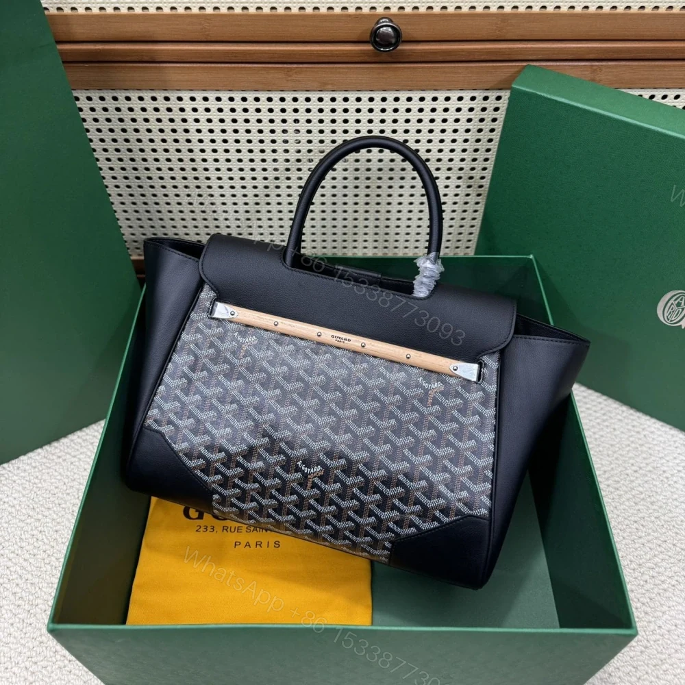 View 2 of 高仿Goyard*SAIGOC10手提托特包雙拼黑色大號免檢版