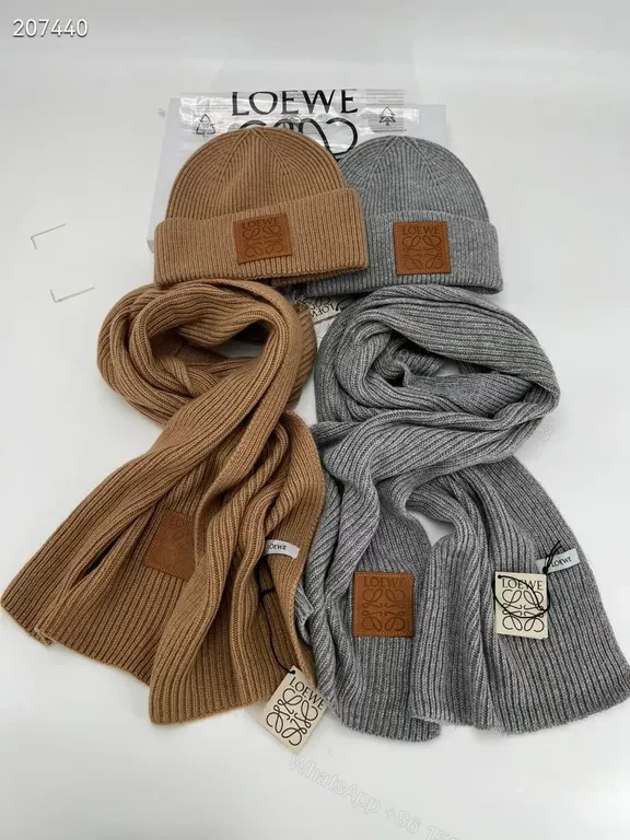 View 4 of Cozy Black Knit Set: Premium Wool-Blend Luxury Scarf & Beanie