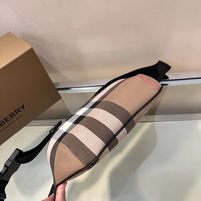 View 5 of Burberry-Style Belt Bag: Signature Plaid, Minimalist Luxury