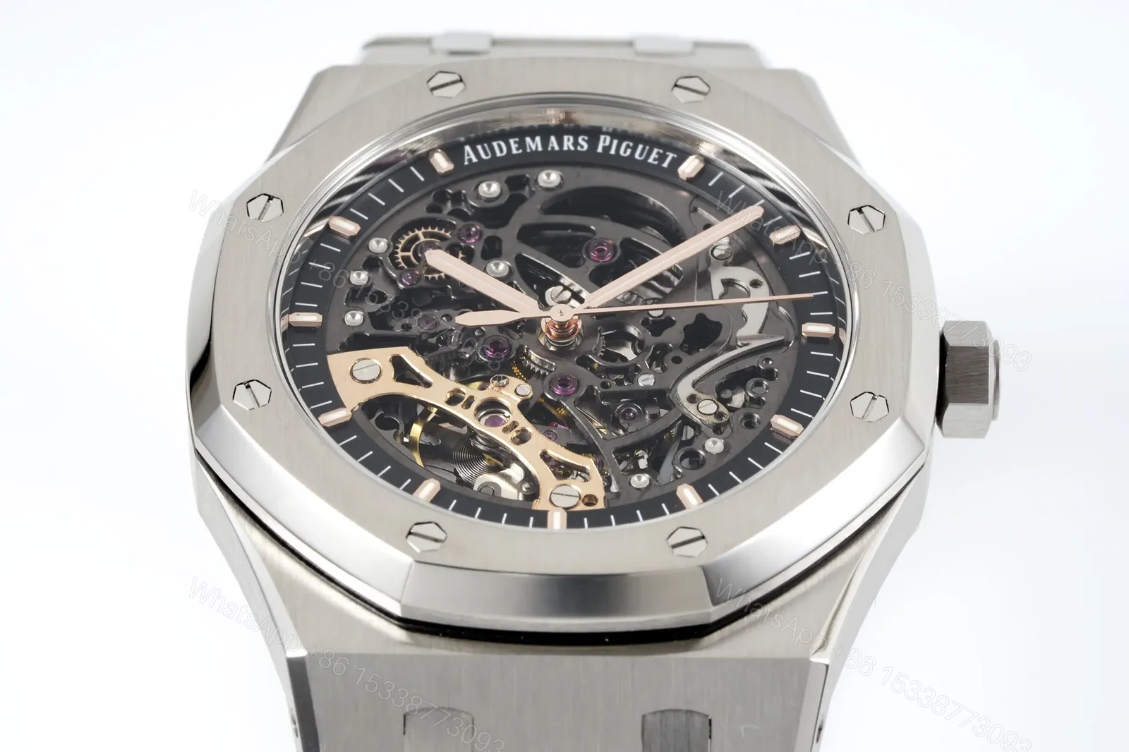 View 4 of JH Factory Audemars Piguet Royal Oak Offshore 15407ST.OO.1220ST.01 Men’s Mechanical Watch – Silver with Skeleton Dial, 41mm Case, Calibre 3132 Movement