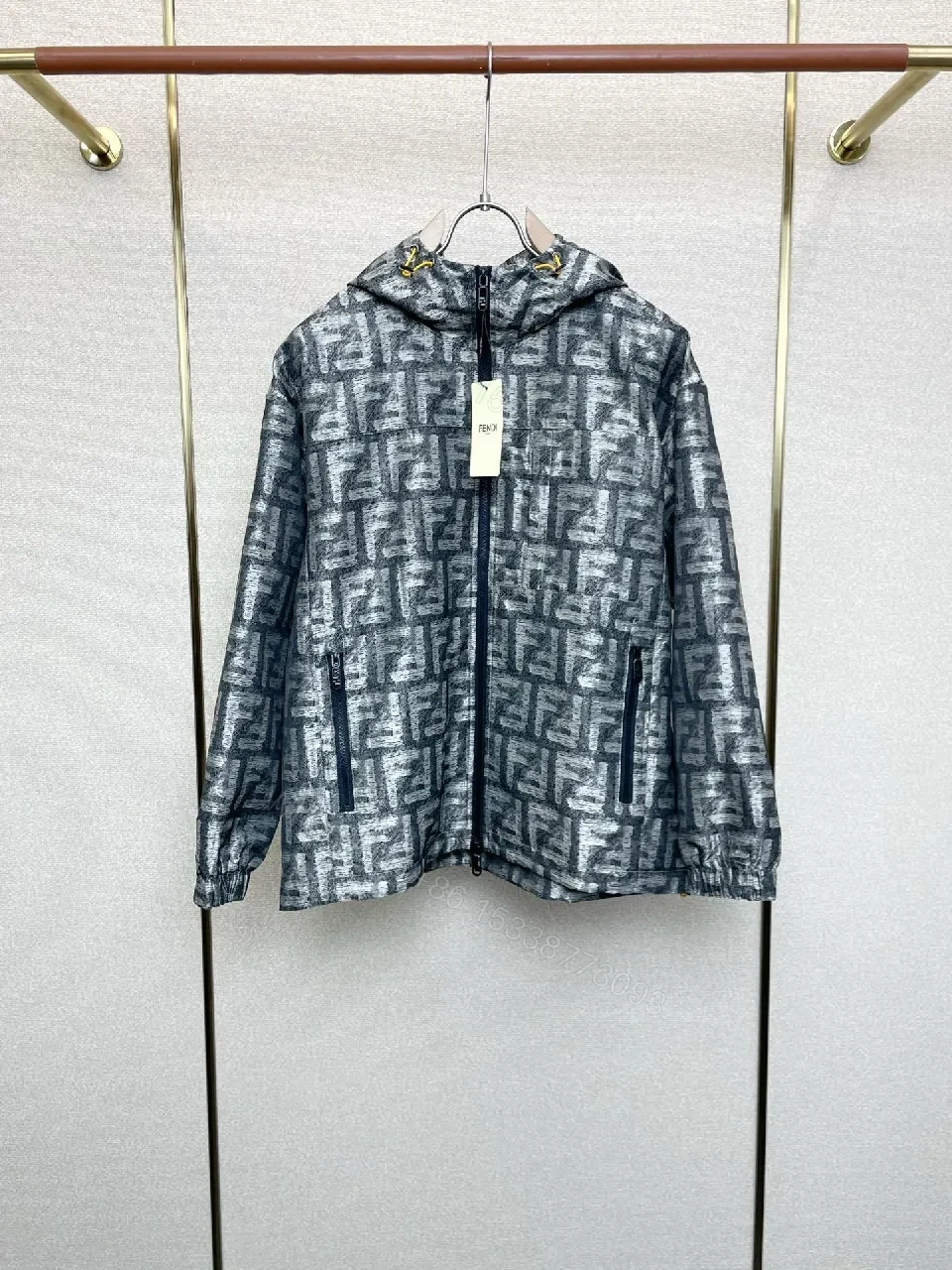 Hooded Zip Jacket — Signature Pattern, All-Season Comfort — view 1