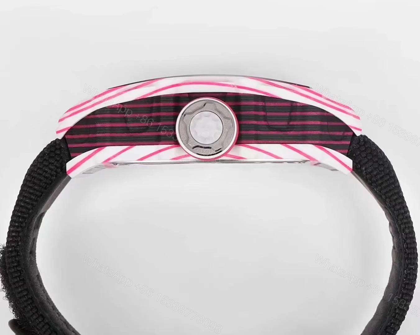 View 8 of Richard Mille RM38-02 Tourbillon Bubba Watson Watch Quartz Carbon Fiber Skeleton Dial 10000G Shock Resistant Manual Winding Movement RM38-02-BW-QCF-T100