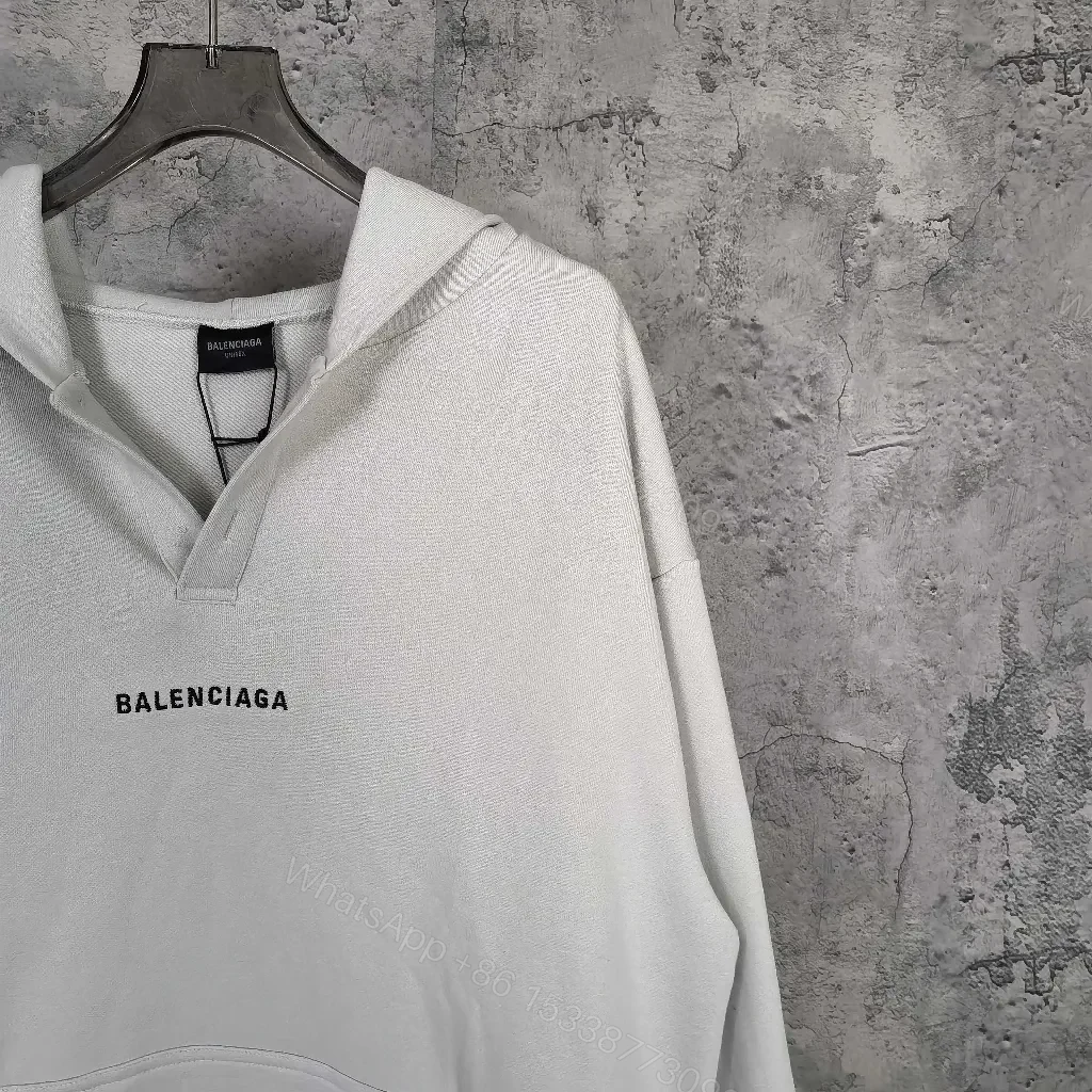 View 10 of Oversized Hoodie in Cream Cotton + Minimalist Logo Essentials