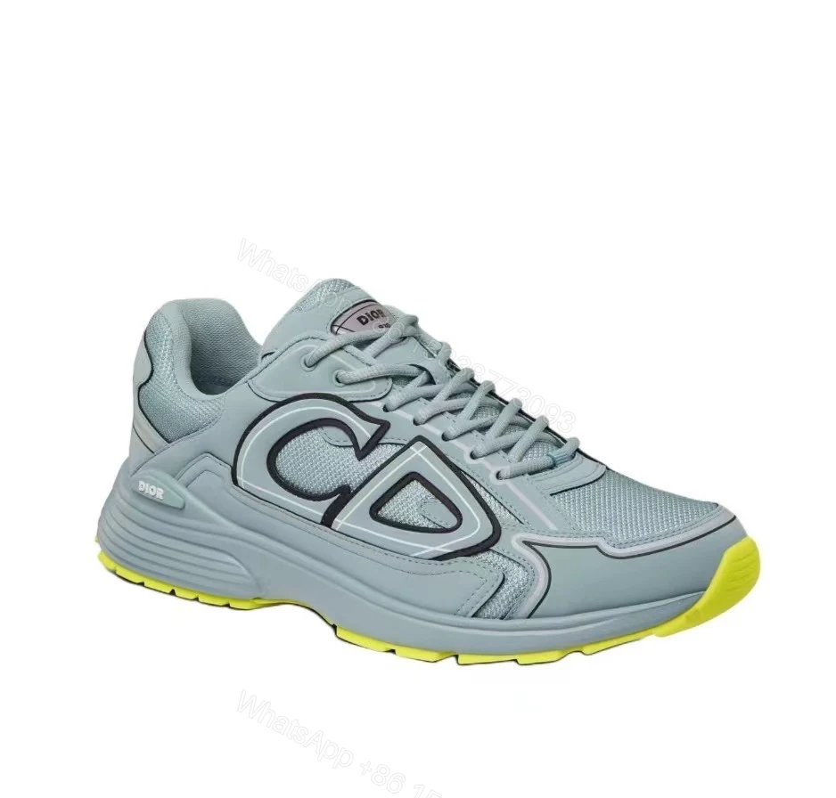 View 3 of B30 Sneaker Blue Mesh and Technical Fabric 3SN279ZRD_H555