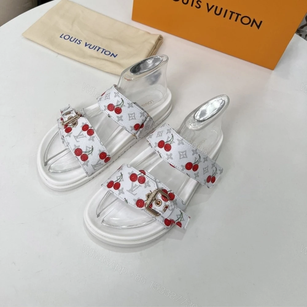 View 2 of LOUIS VUITTON X TAKASHI MURAKAMI BOM DIA FLAT COMFORT MULE WHITE 1AHLZ7