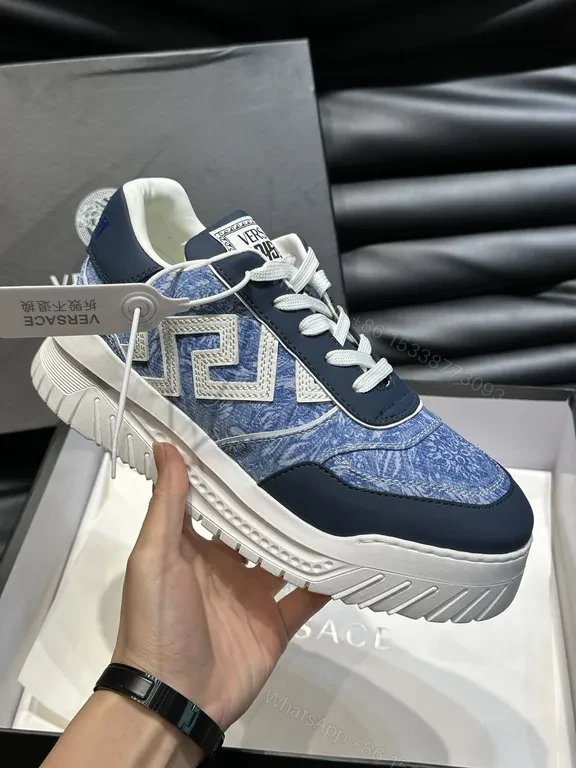 View 5 of Patterned Prowess High-Tops: Luxe Navy/White Sneakers