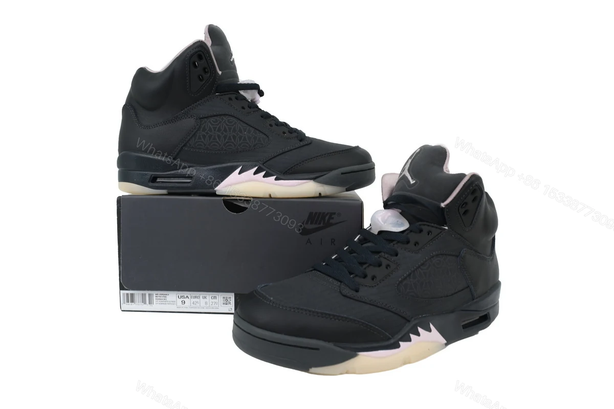 View 2 of Paris Saint-Germain x Air Jordan 5 Retro 'Off Noir' HQ3004-001