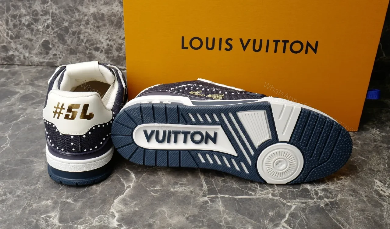 View 2 of Navy Suede Tech-Fabric High-Top Sneaker with Stud Detailing