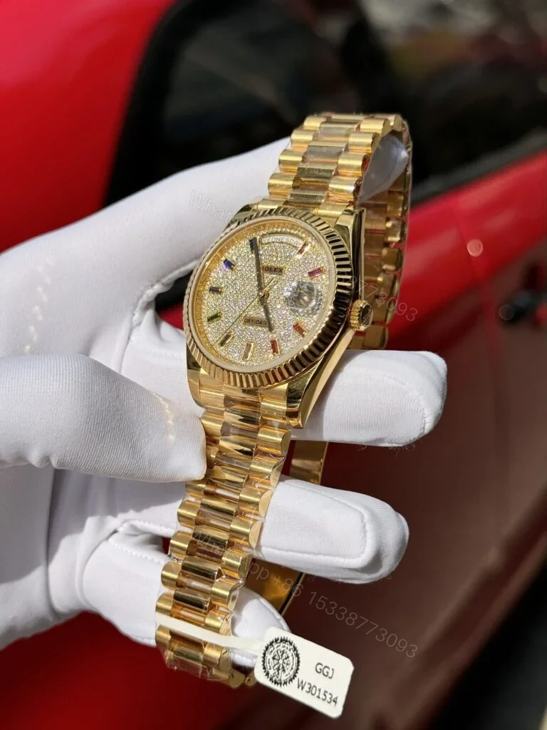 View 4 of Superclone Rolex Day-Date Diamond-Paved Dial 128238-0051 36 mm