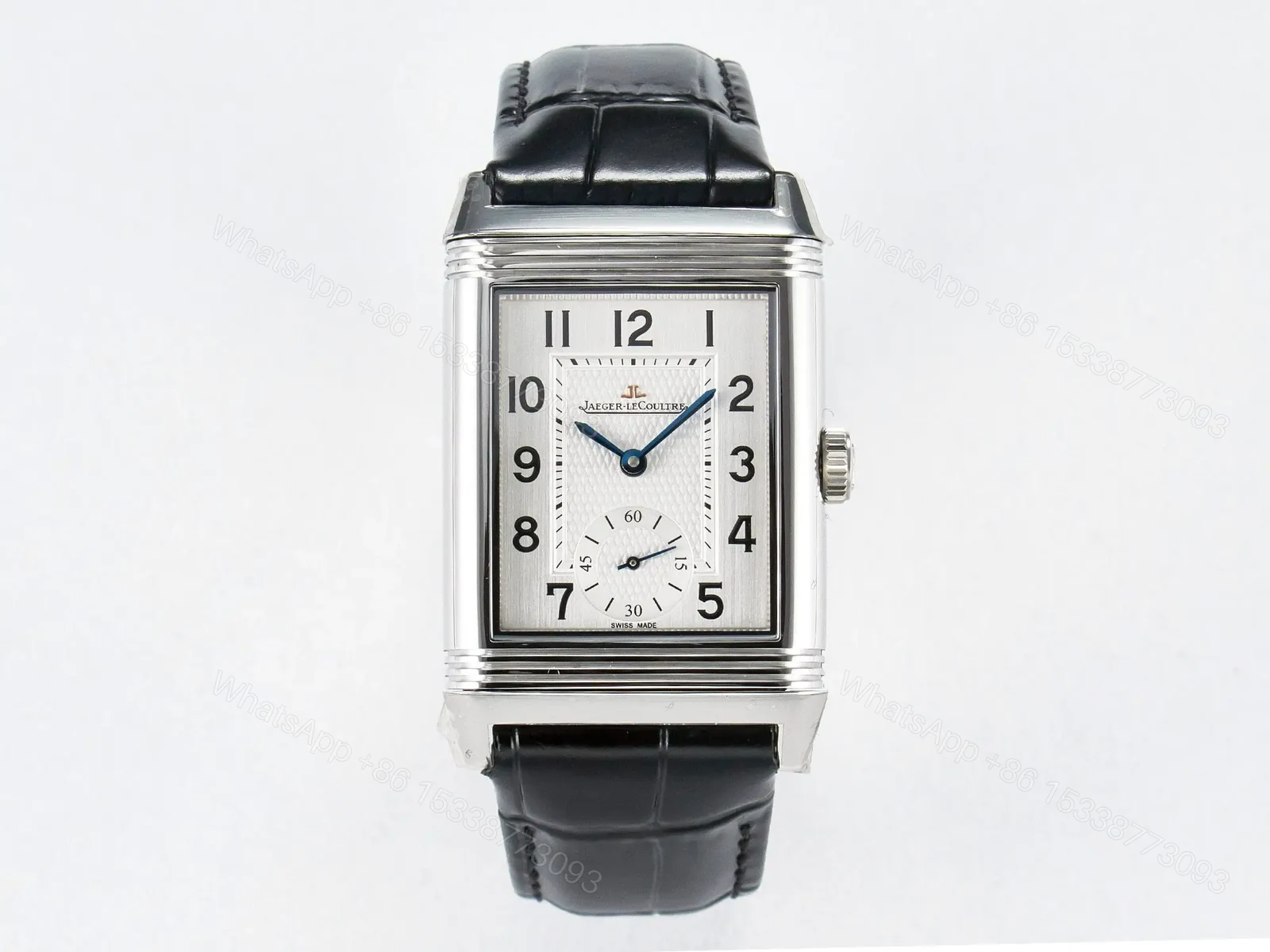 Reverso Classic Duoface Small Seconds SS MGF Best Edition White Guilloché Dial on Black Leather Strap A854A — view 1
