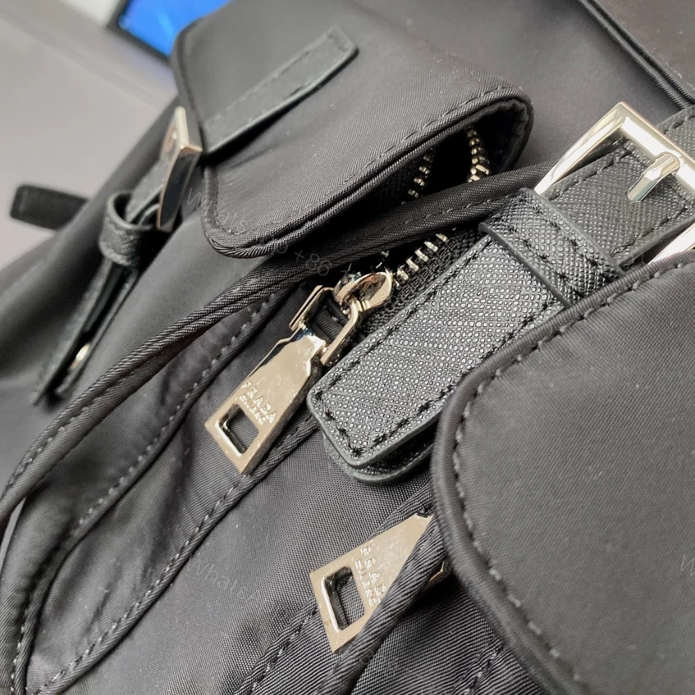 View 7 of Prada Re Nylon Medium Backpack Black 30Cm 1BZ677 RV44 F0002 V OOO