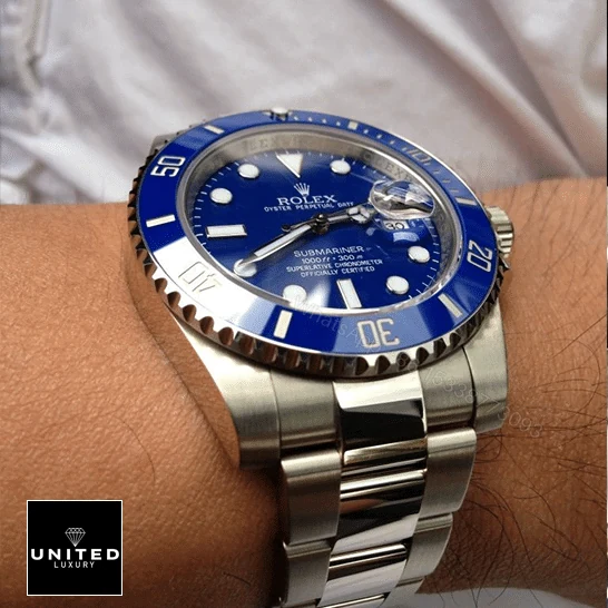 View 7 of Rolex Submariner 116619 Blue Dial Replica