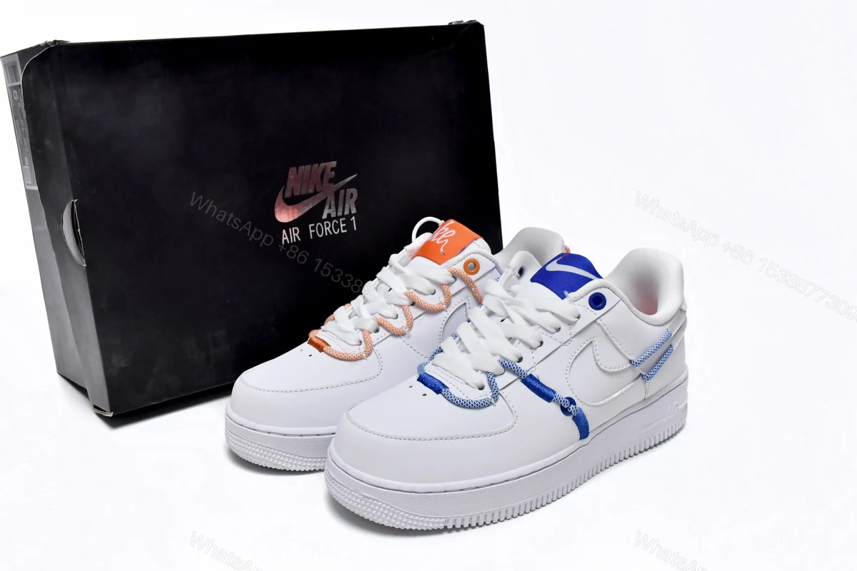Nike Air Force 1 Low White and Safety Orange DH4408-100 — view 2