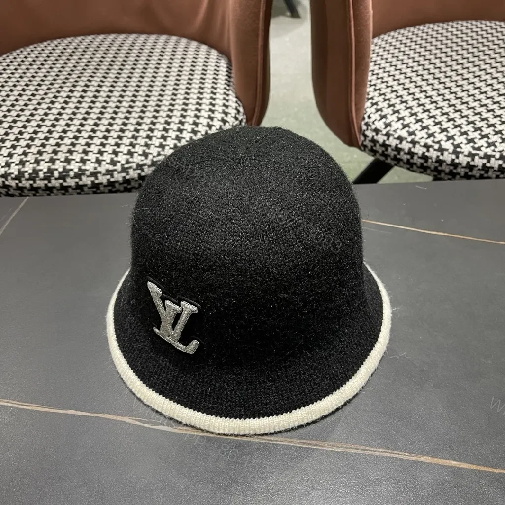 View 8 of Compact Luxury Knit Hat with Subtle LV-Inspired Emblem