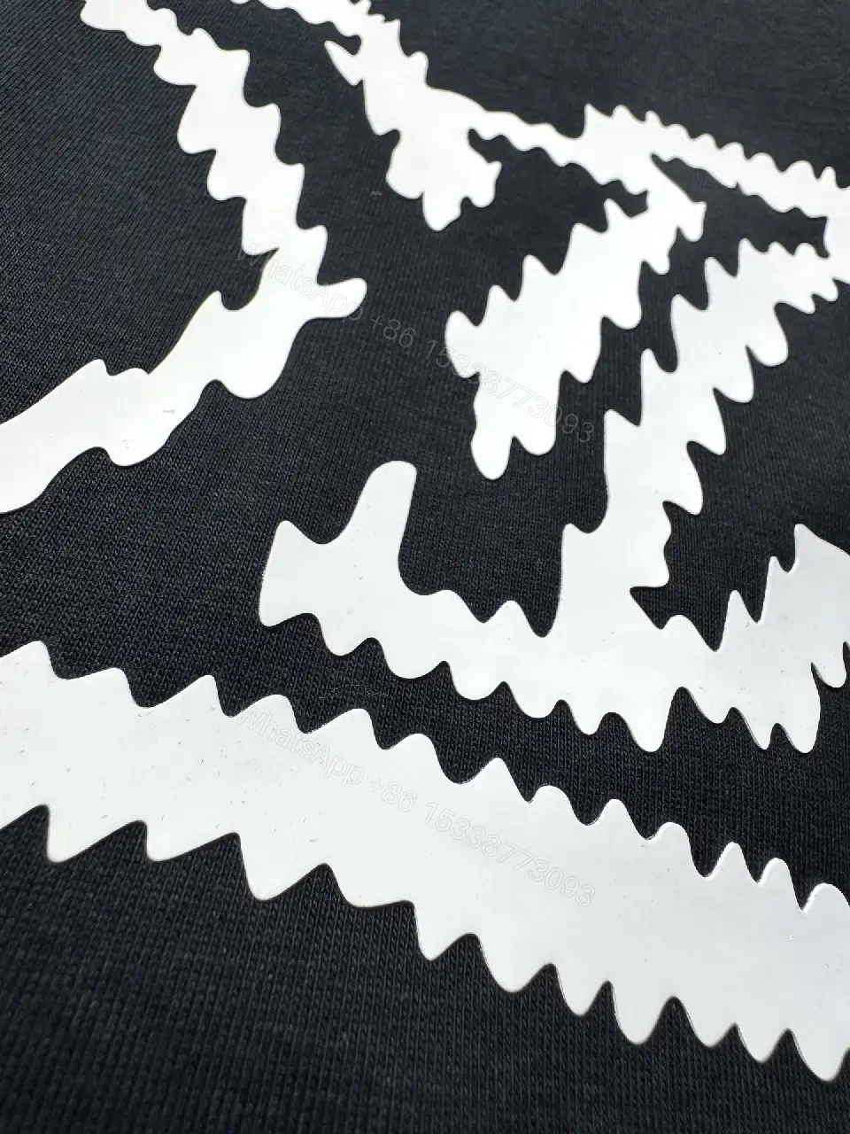 View 7 of Bold Monogram Tee with LV-Stitching: Black Cotton Tee