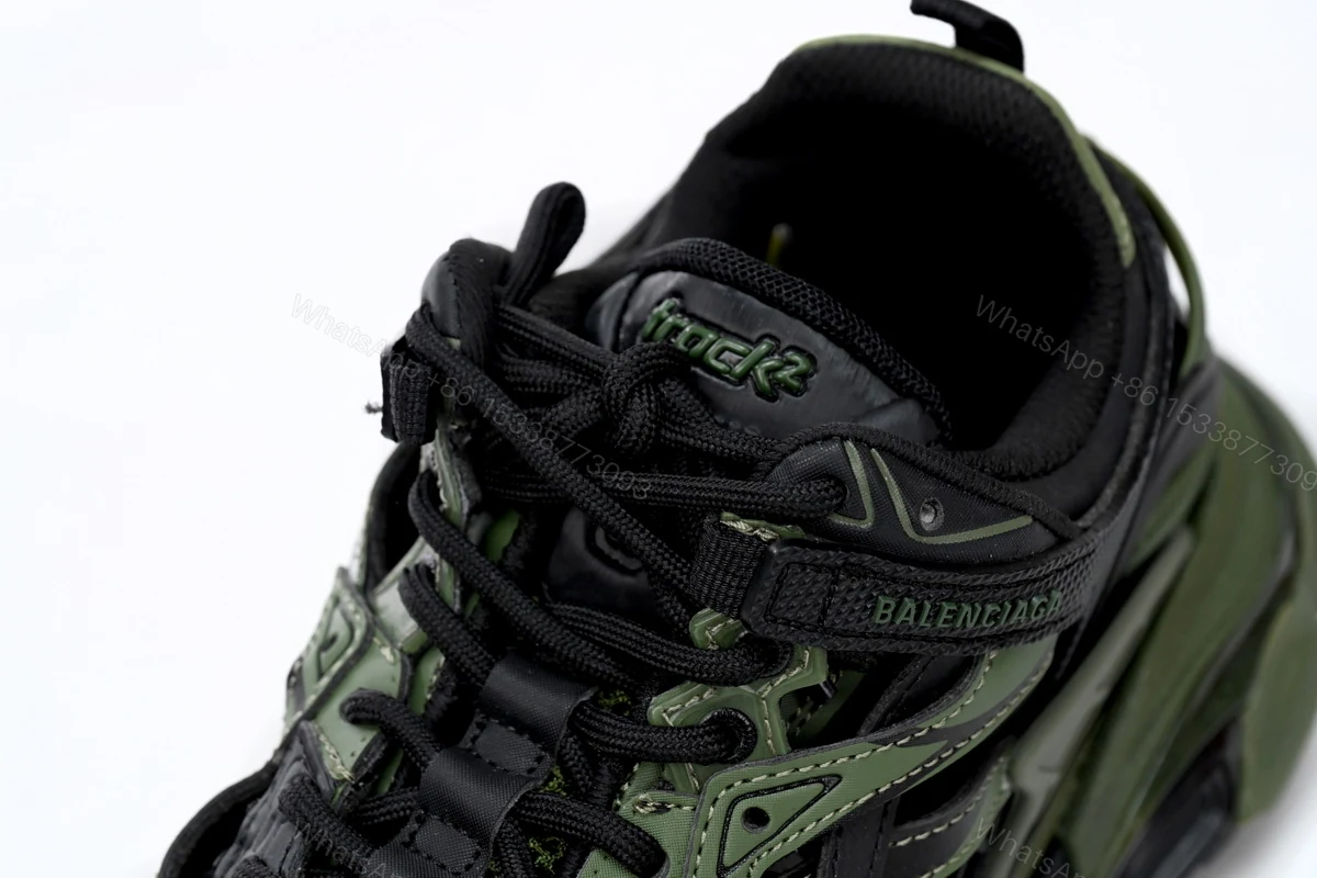 View 3 of Balenciaga Track 2 Sneaker Military Black 568614 W3AE1 2311