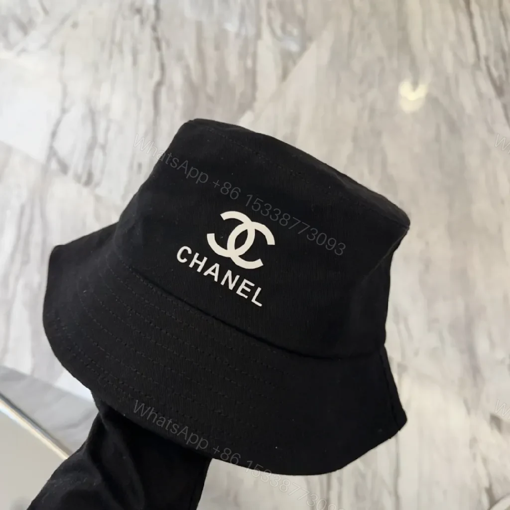 View 6 of Black Canvas Bucket Hat with Signature Logo Edge