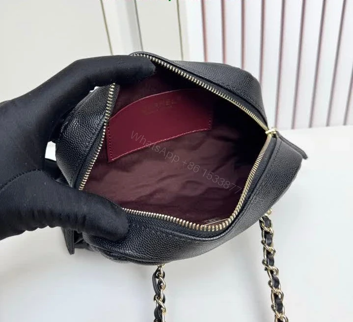 View 8 of Chanel Mini Bowling Clutch with Chain Dupe 62153