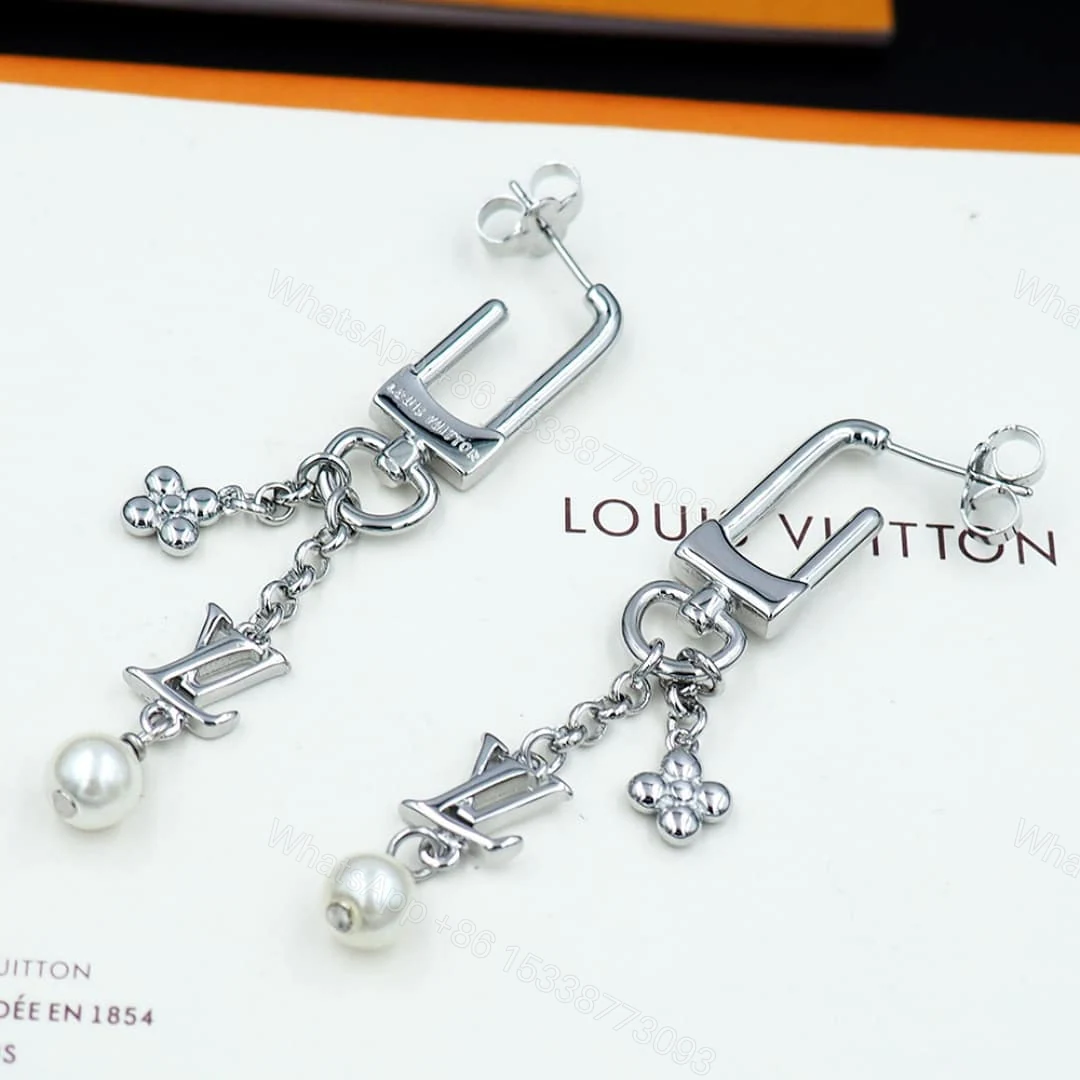 View 5 of LOUIS VUITTON LV ICONIC HOOK EARRINGS SILVER M02674