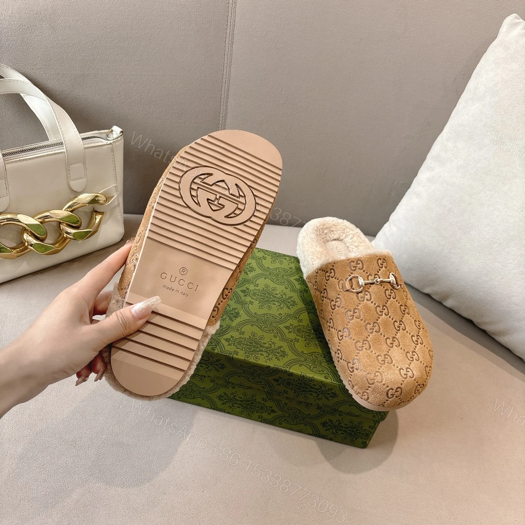 View 7 of GUCCI WOMEN’S HORSEBIT MULE GG SUEDE BROWN 798740 AADUY 9556