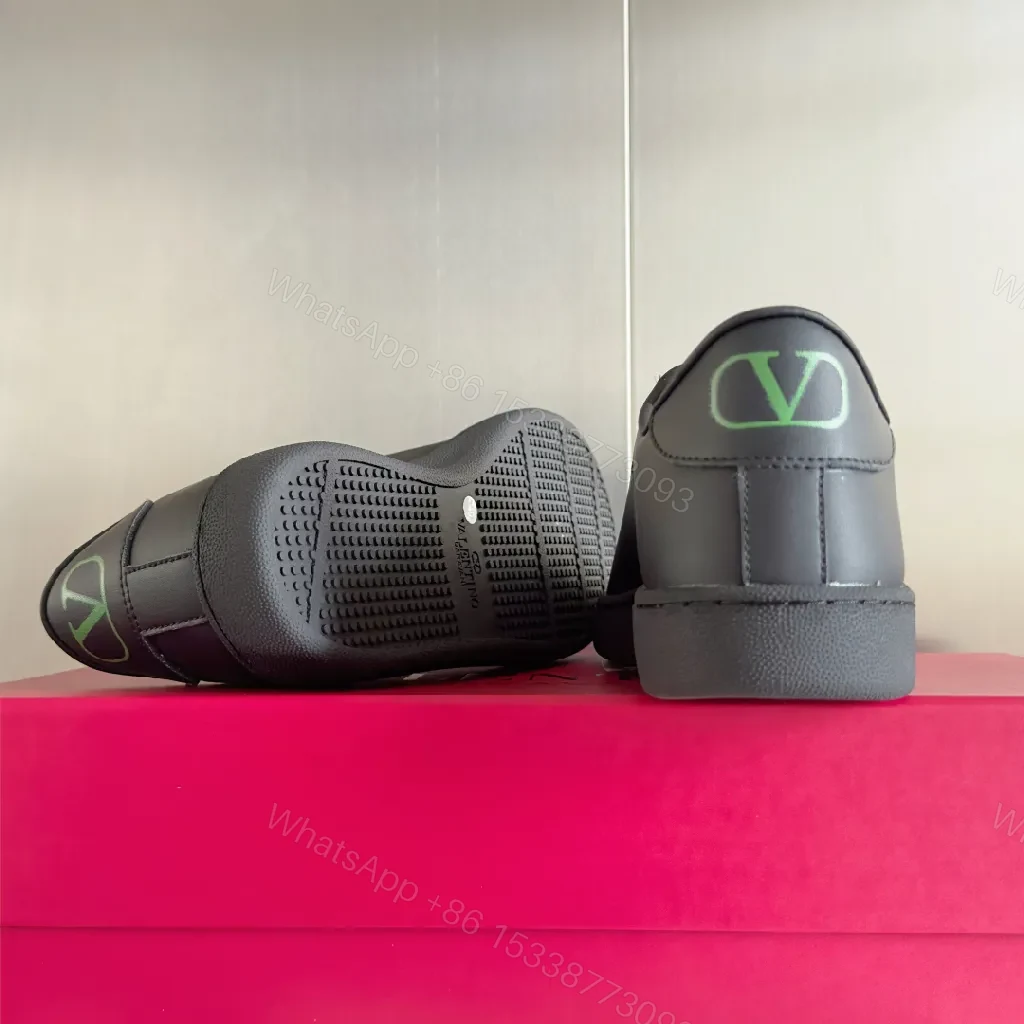 View 2 of Minimalist Black Leather Sneakers | Subtle Branding, Luxe Comfort