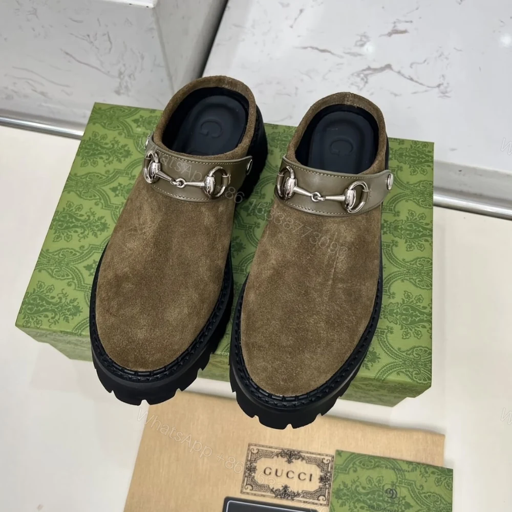 View 2 of GUCCI WOMEN MULE WITH HORSEBIT DARK GREEN ‎835829 AAE3R 3037