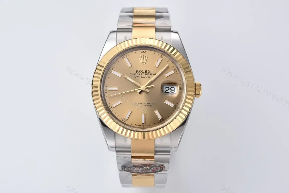 Rolex Datejust 41 Rolesor Yellow Fluted Oyster Champagne Dial 126333-0009 — view 1