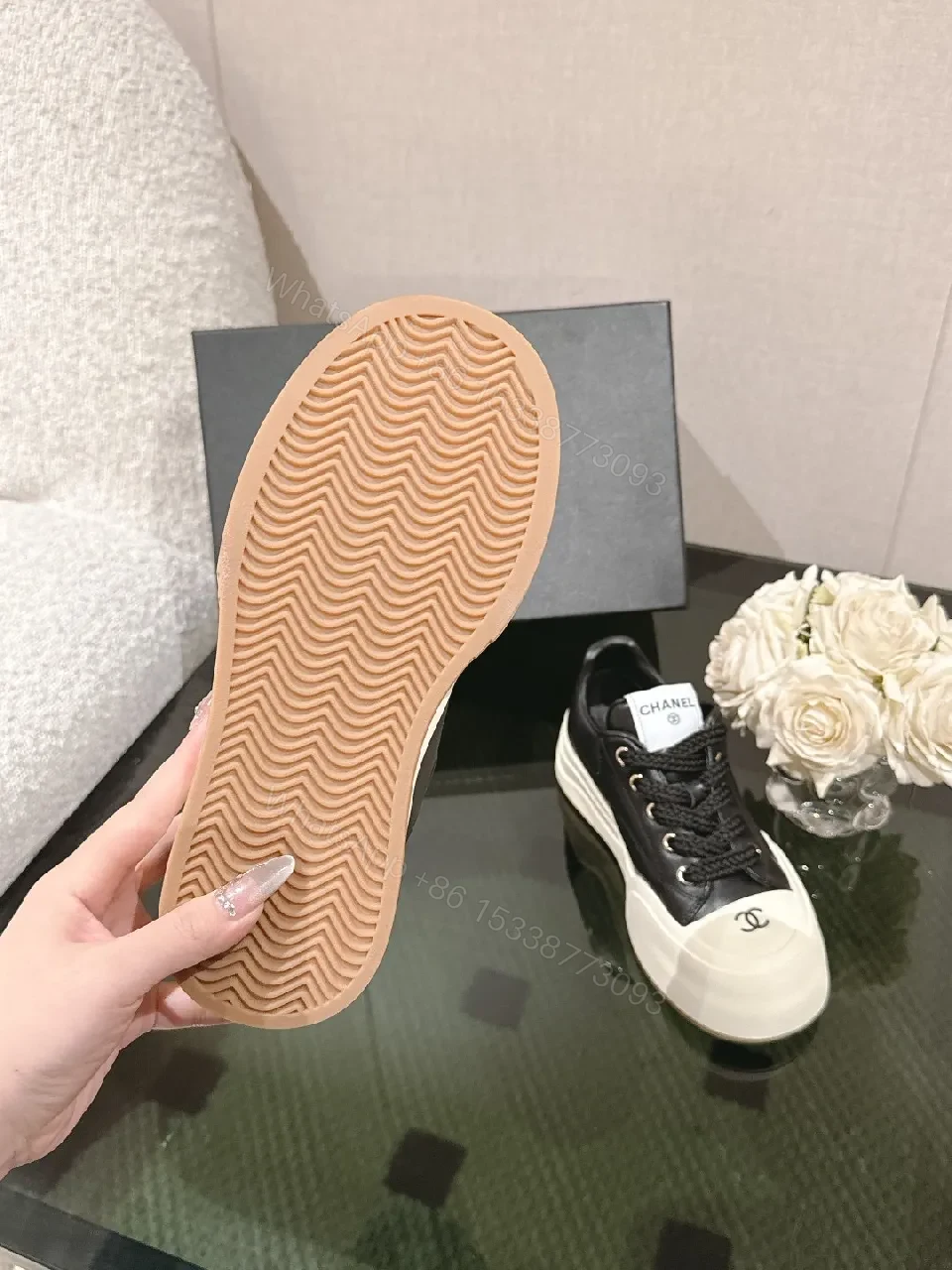 View 7 of Bold Texture Street-Ready Leather Sneaker, Platform Comfort