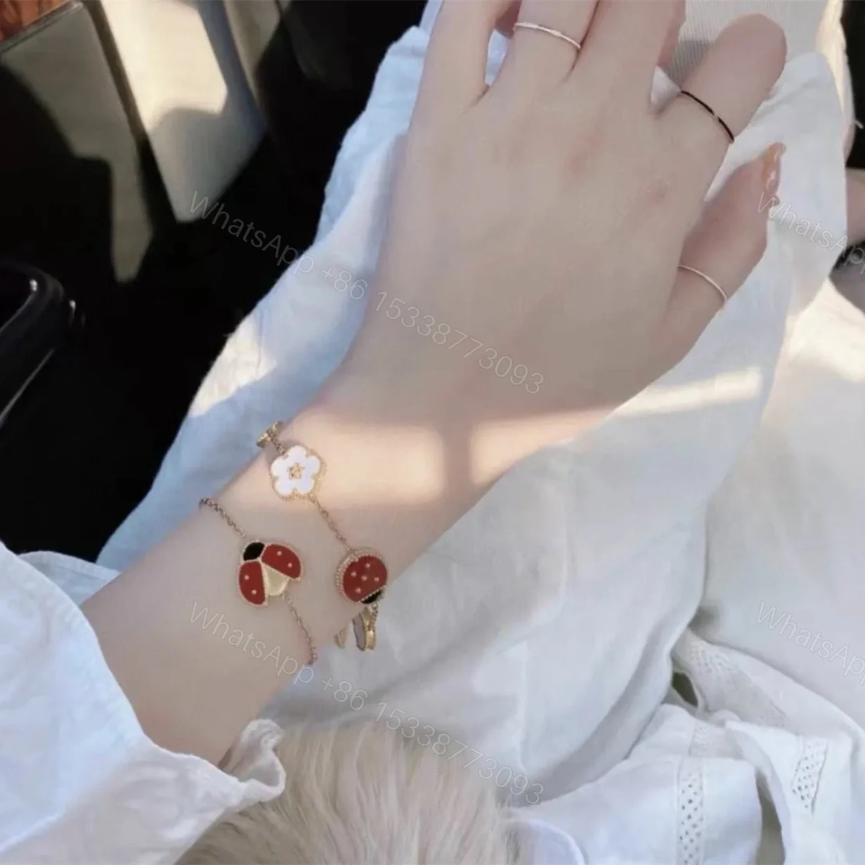 View 13 of 高仿首飾VanCleef&Arpels*RP7R100瓢蟲玫瑰金手鏈