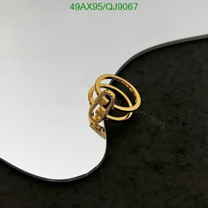 View 4 of Fendi Asymmetrical Gold Ring Mirror qj90674