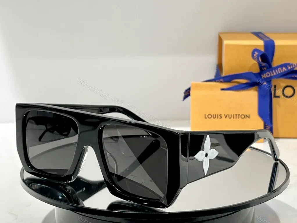 View 6 of Tortoiseshell Acetate Oversized LV Sunglasses - Designer Edge