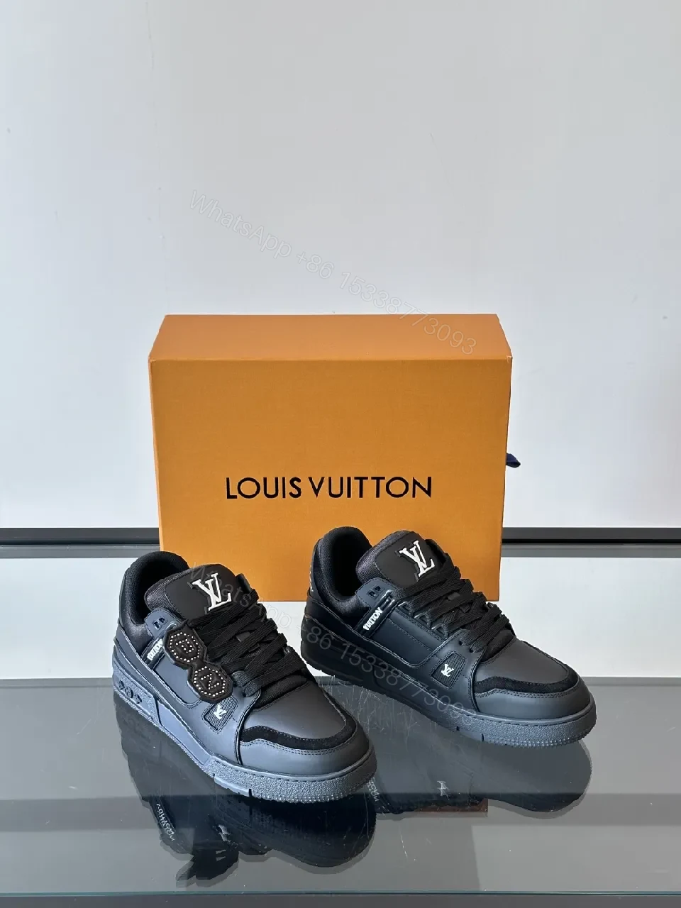 View 5 of Minimalist Black Leather Sneakers: Subtle Luxe Detailing High-Top