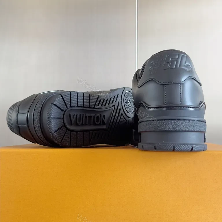 View 9 of Premium LV Detail High-Top Sneakers: Luxe Craftsmanship