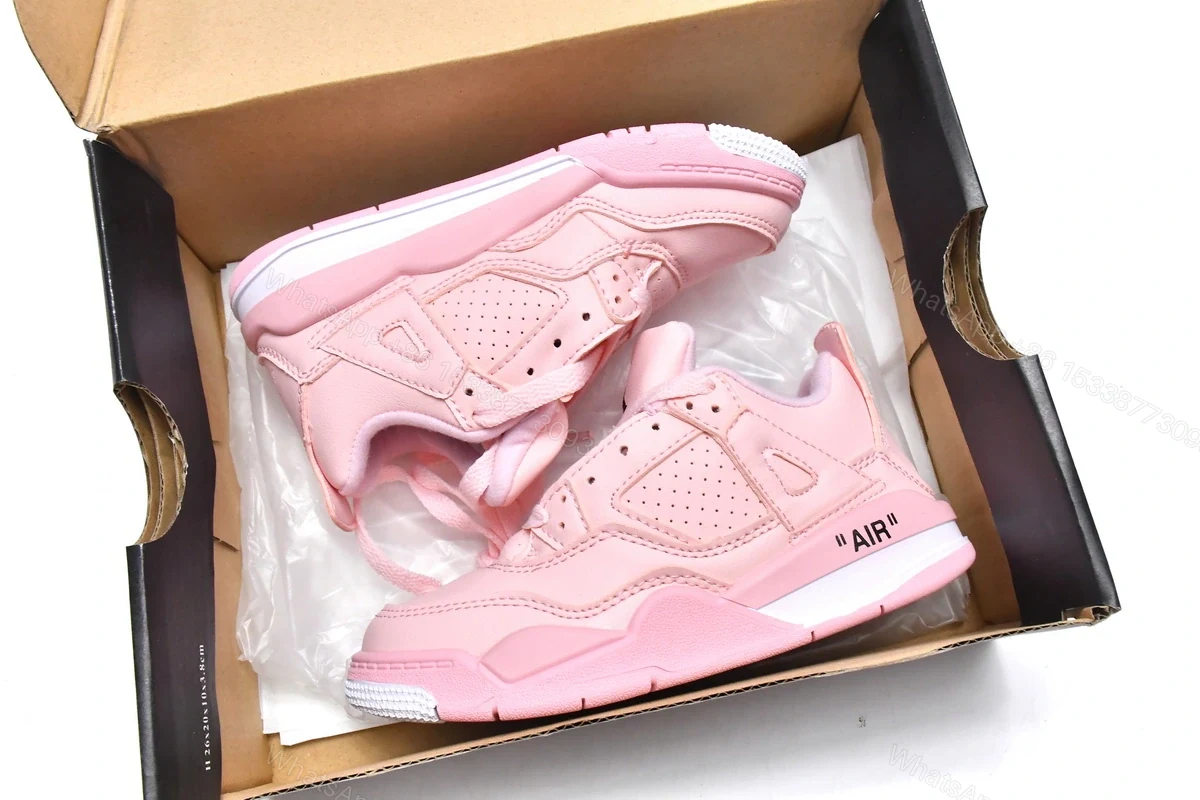 View 4 of Jordan 4 Kids Shoes Retro Pink CV9388-106