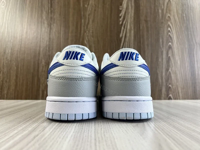View 3 of Blue Leather Low-Profile Sneakers | Modern Comfort & Designer Edge