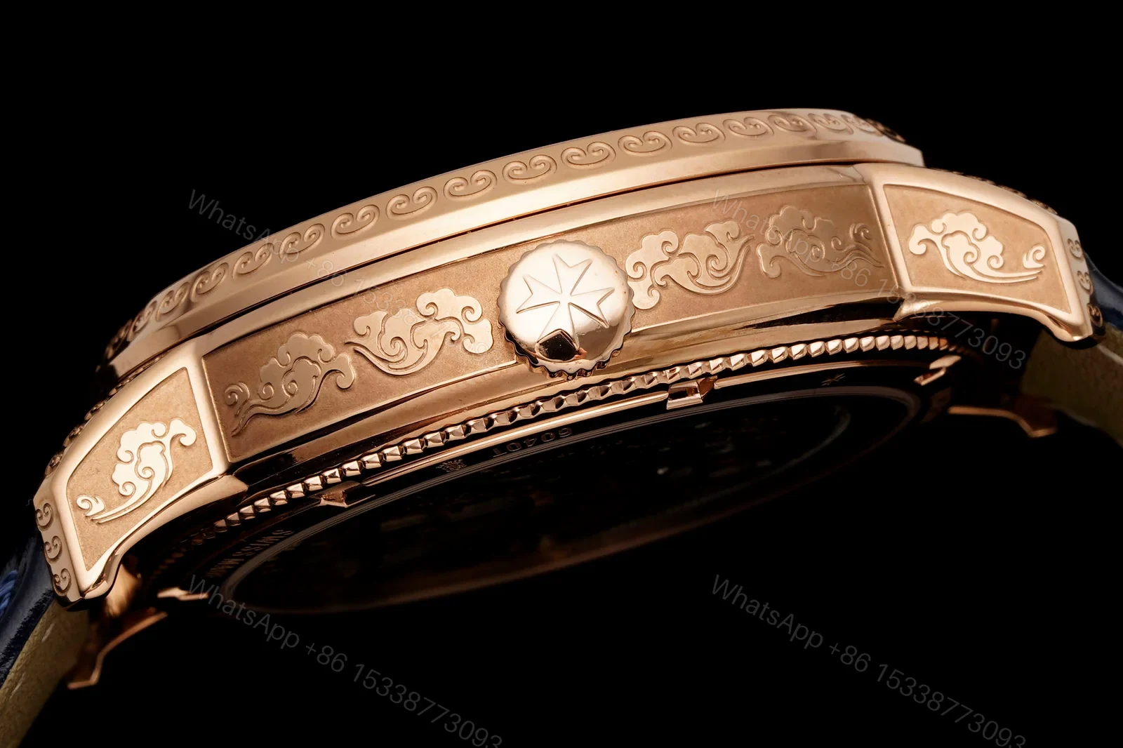 View 7 of Vacheron Constantin Traditionnelle Tourbillon Phoenix and the Dragon Pink Gold Blue Dial 6040T/000R-B960