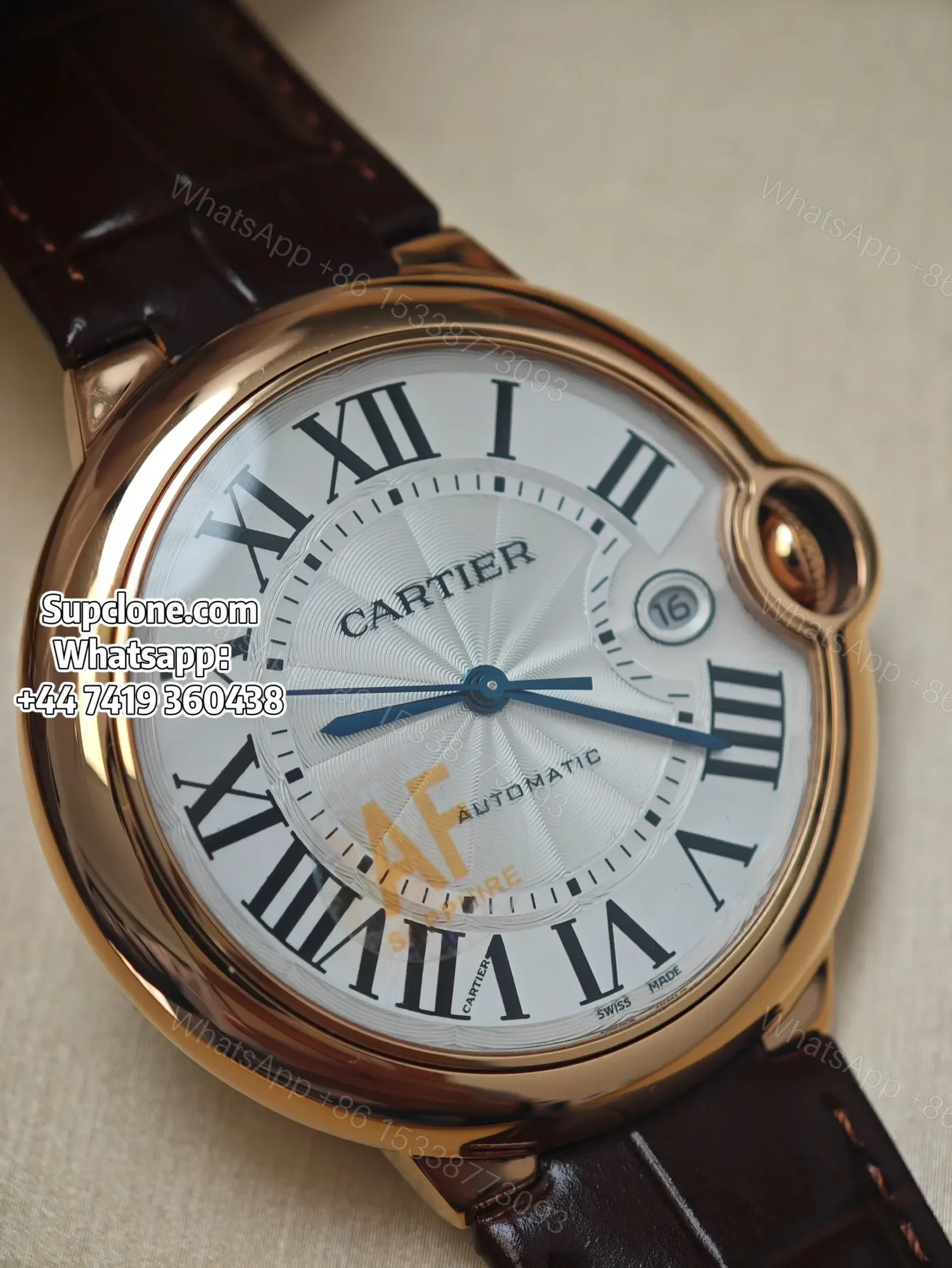 View 2 of Cartier Ballon Bleu WGBB0030 42mm Rose Gold Super Clone Automatic Replica