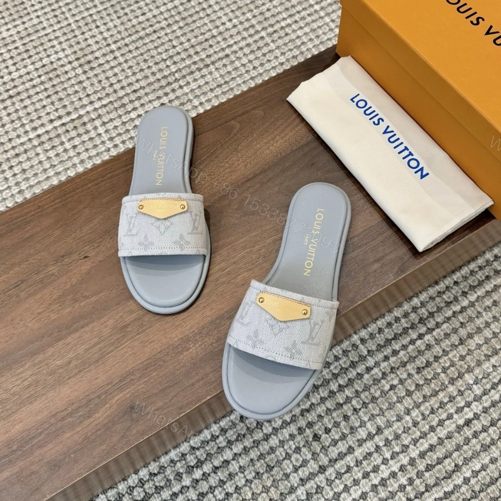 View 2 of LOUIS VUITTON LILY FLAT MULE GRAY 1AGXAA