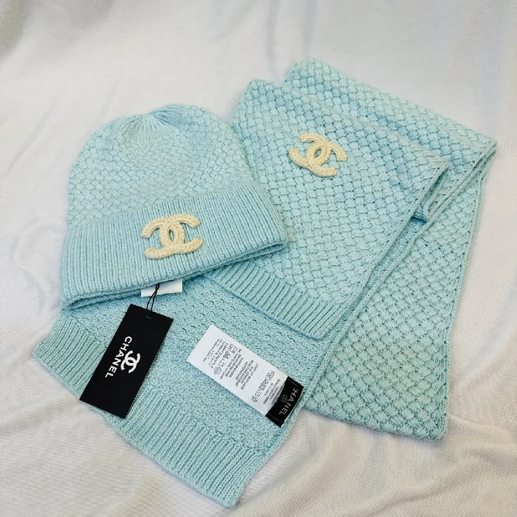 View 7 of Pastel Knit Beanie: Luxe Texture, Logo-Accent Style