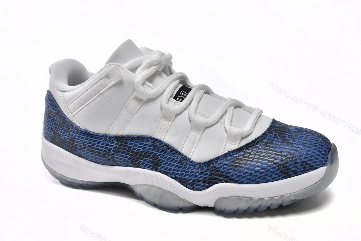 View 4 of Air Jordan 11 Retro Low Navy Snakeskin CD6846-102