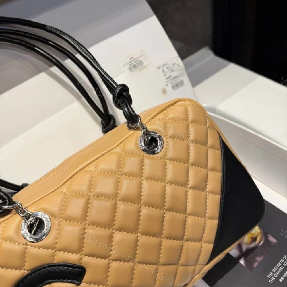 View 3 of Chanel Cambon Ligne Bowling Shoulder Bag Beige 27Cm