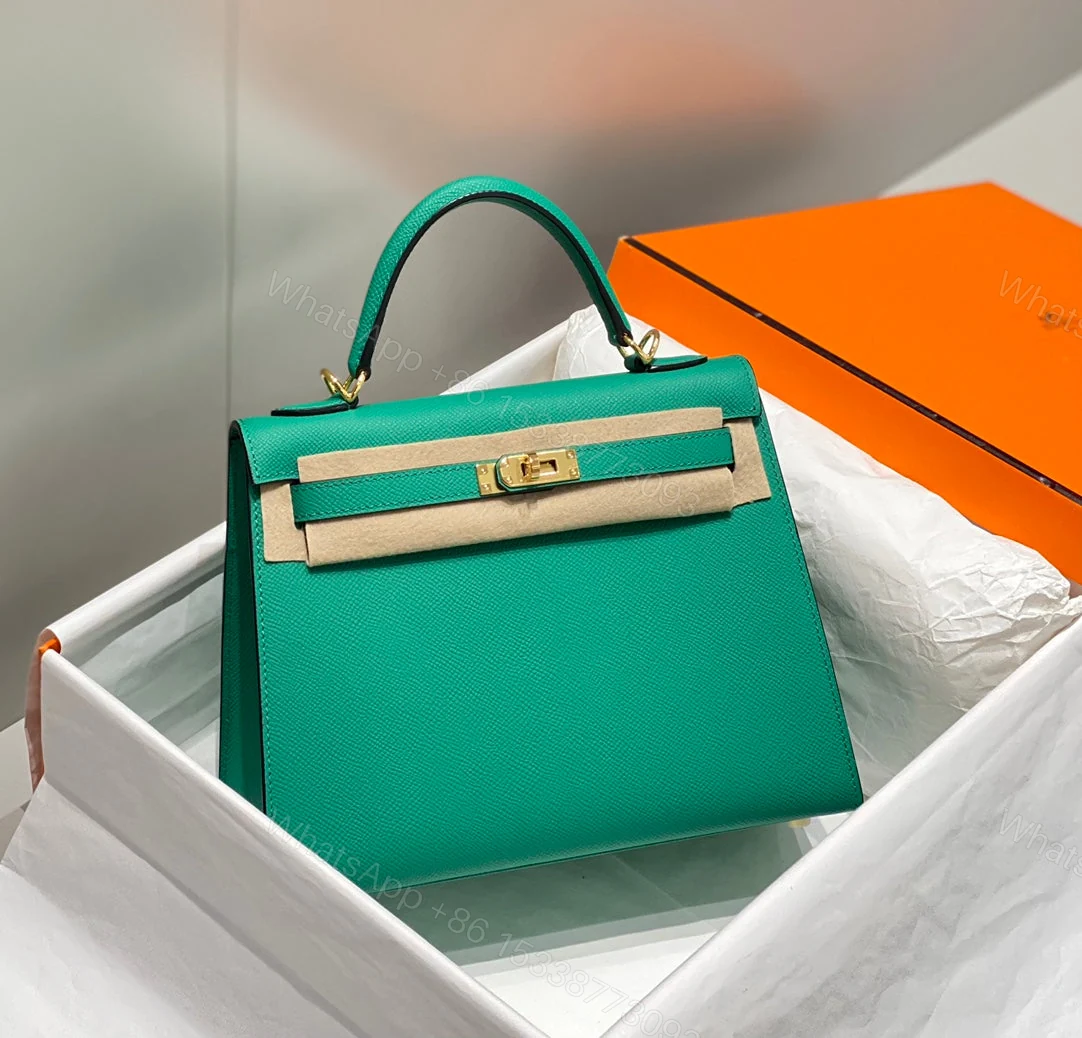 KELLY 25CM IN VERT VERTIGO EPSOM GOLD HARDWARE — view 1