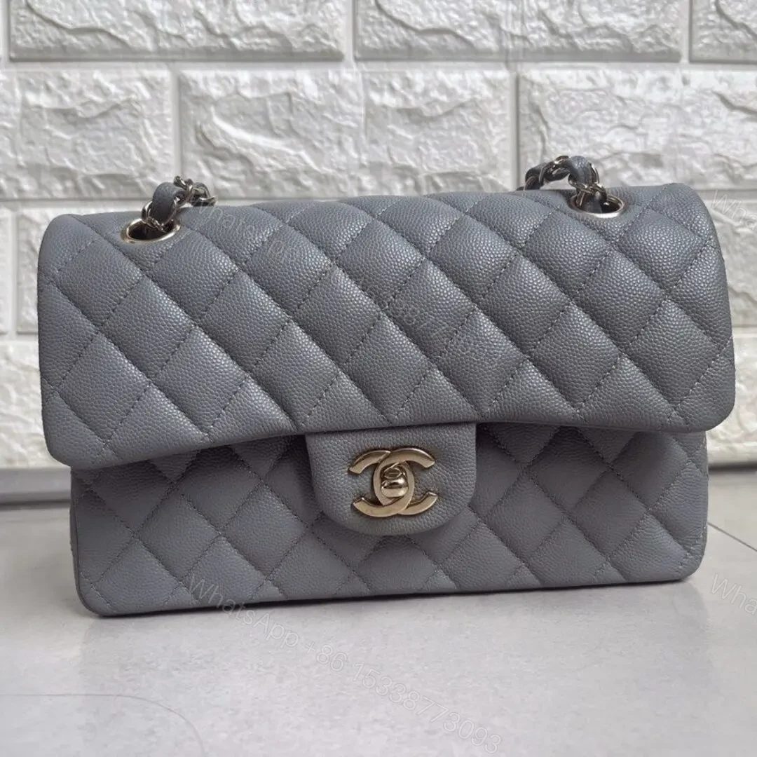 Chanel Classic Flap bag in Grey Caviar Leather — view 1