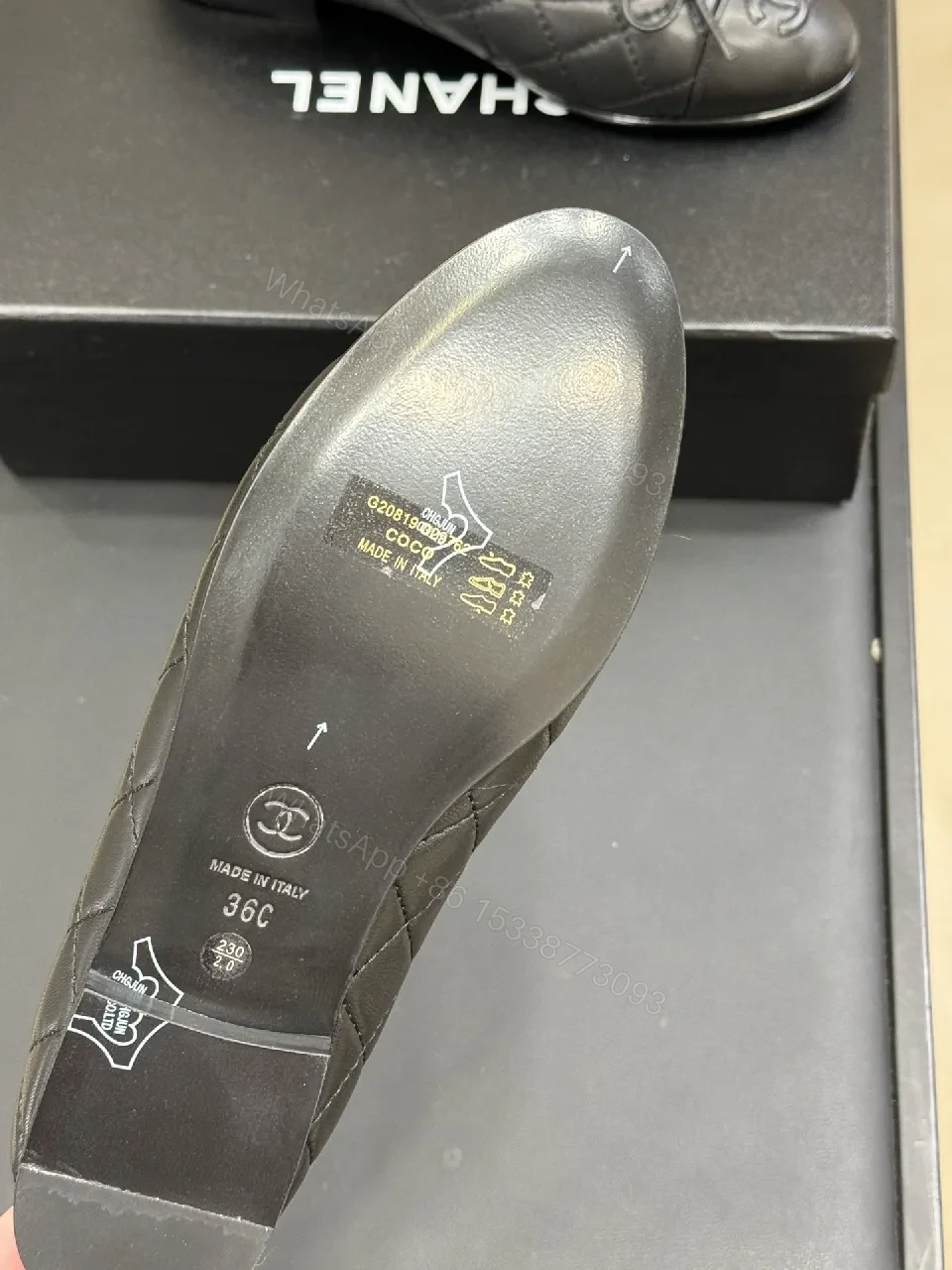View 6 of Quilted Leather Ballet Flats: Subtle Luxury in Black